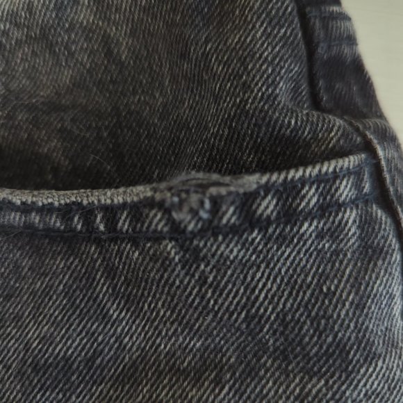 Frank and Oak Stevie High Waisted Black Denim Shorts 3" 25 - Picture 8 of 9